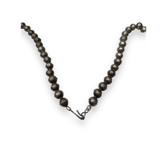 Native American Old Pawn Squash Blossom Necklace 26" Sterling Silver & Turquoise - Picture 13 of 16